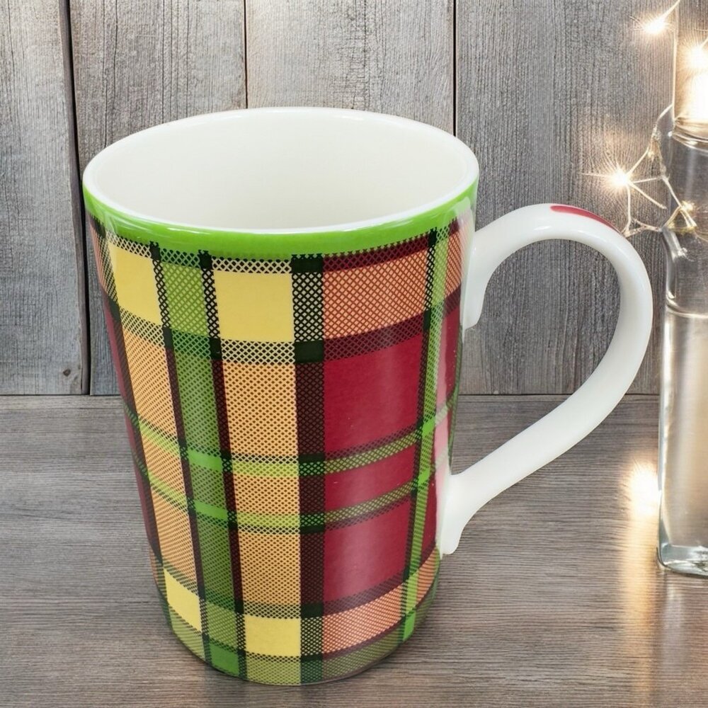 Spode‎ Glen Lodge Tartan Red Fine Bone China Porcelain Mug Cup Single Mug Cup